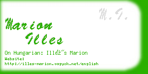 marion illes business card